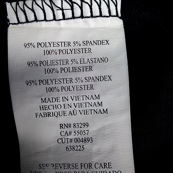 Onyx nite black long dress ruffle bodice doesn't wrinkle sz 12 - Picture 8 of 9